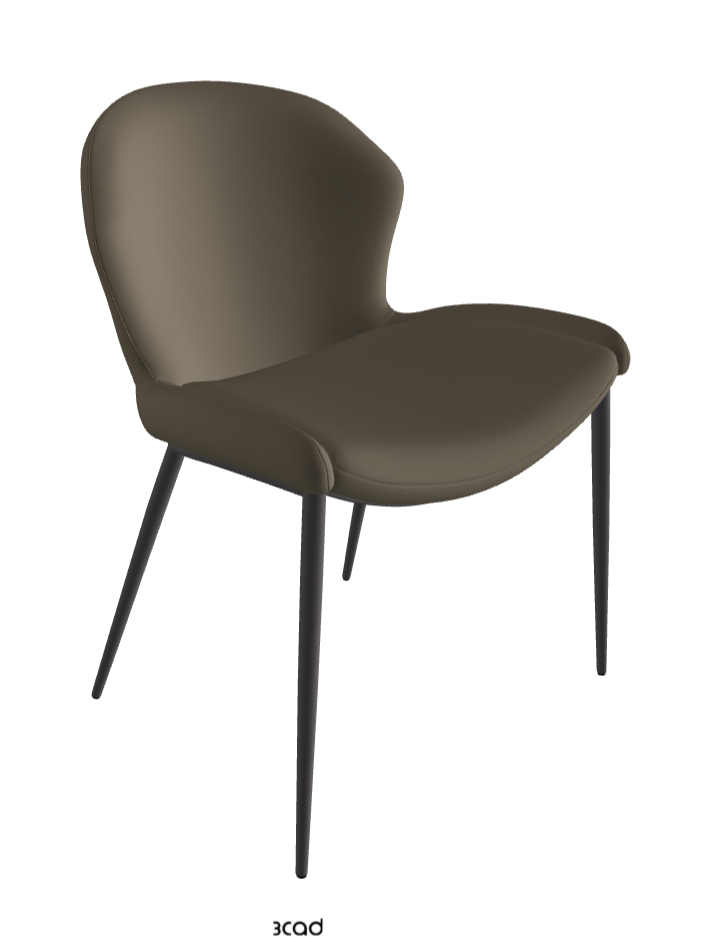 Rachel ML Dining Armchair_Graphite Embossed_Synthetic Leather_Fango