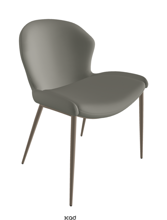 Rachel ML Dining Armchair_Titanium Embossed_Synthetic Leather_Cemento