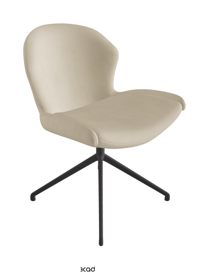 Rachel Turn Swivel Dining Armchair_Graphite Embossed_Micro Nubuk_Sand