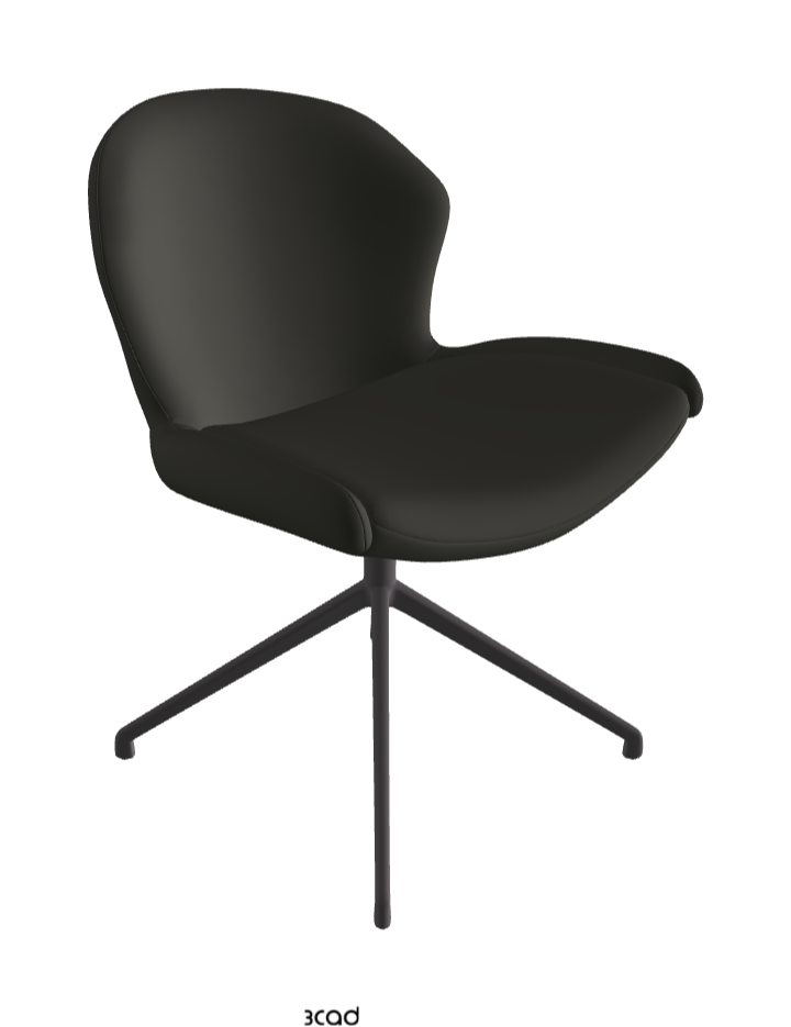 Rachel Turn Swivel Dining Armchair_Graphite Embossed_Synthetic Leather_London