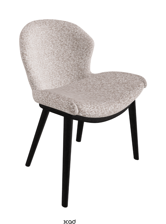 Rachel Wood Dining Armchair_Open Pore Matt Black Ashwood_Fabric_B242