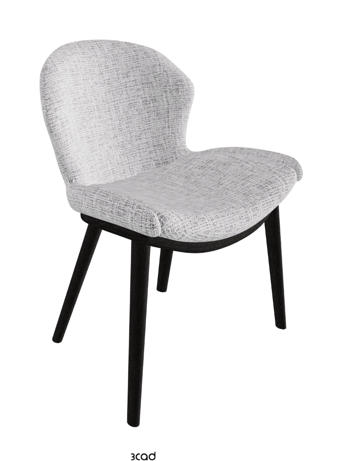 Rachel Wood Dining Armchair_Open Pore Matt Black Ashwood_Fabric_B811