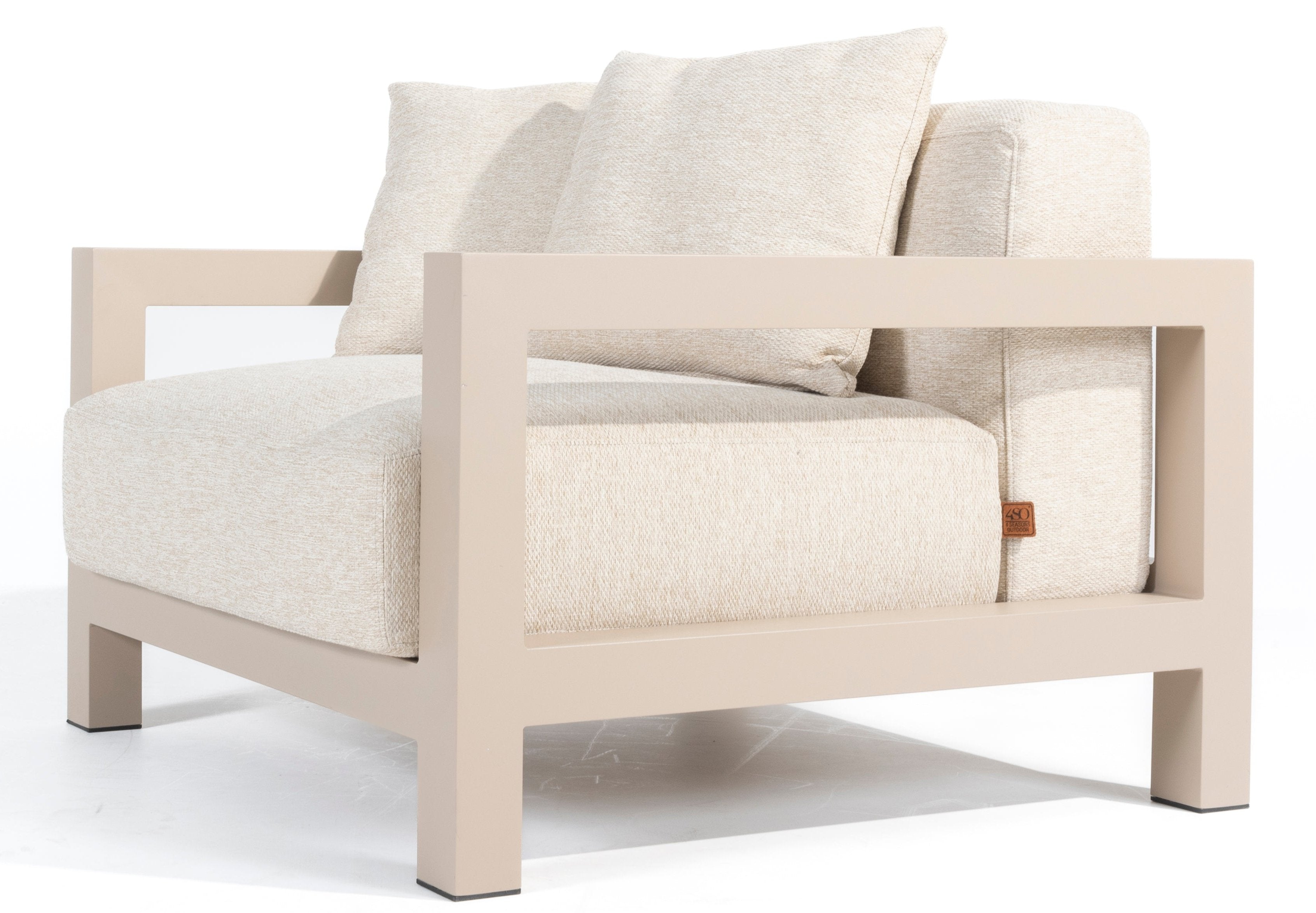 4 Seasons Outdoor Raffinato Living Chair Latte With 4 Cushions