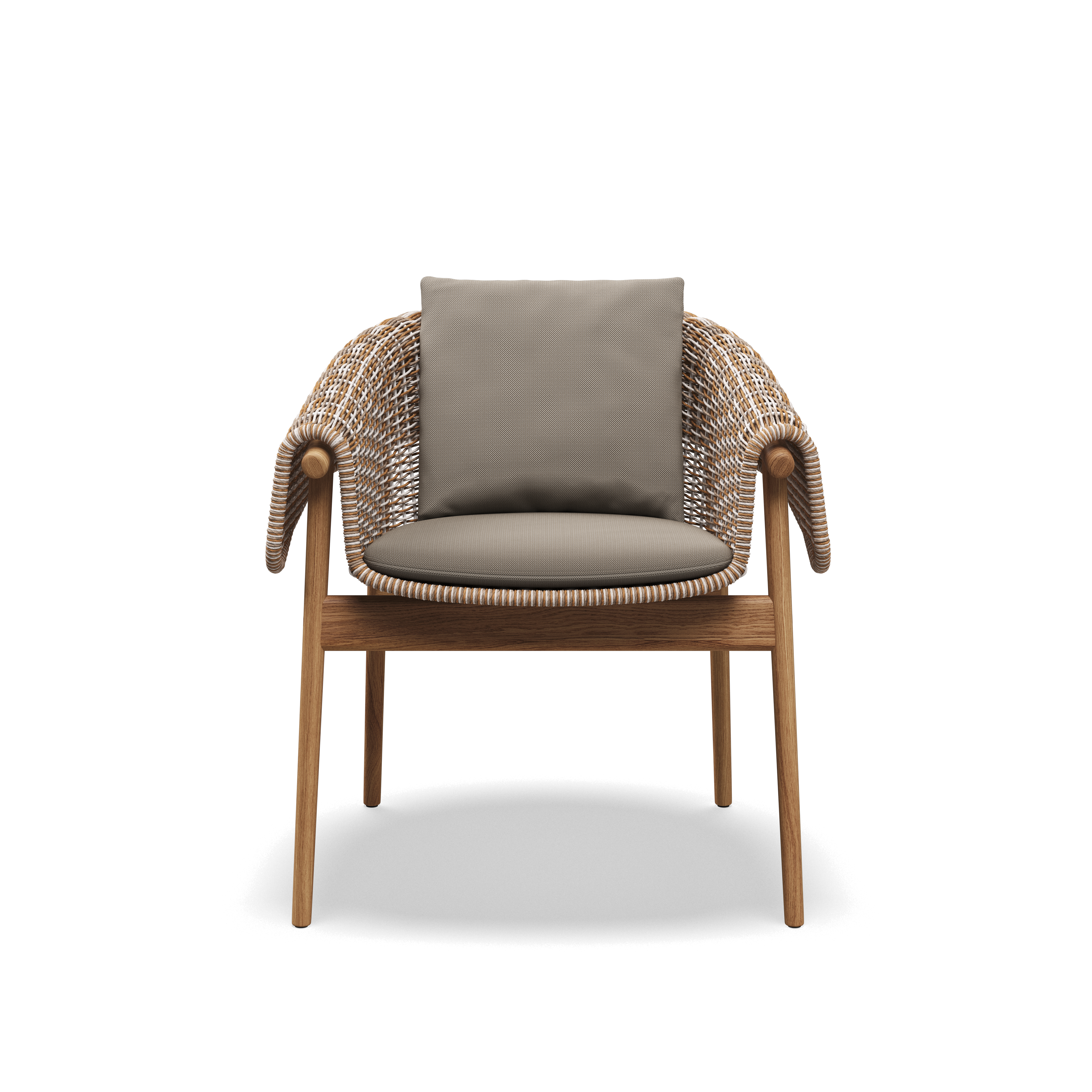 Gloster Wrap Teak Dining Chair with Arms
