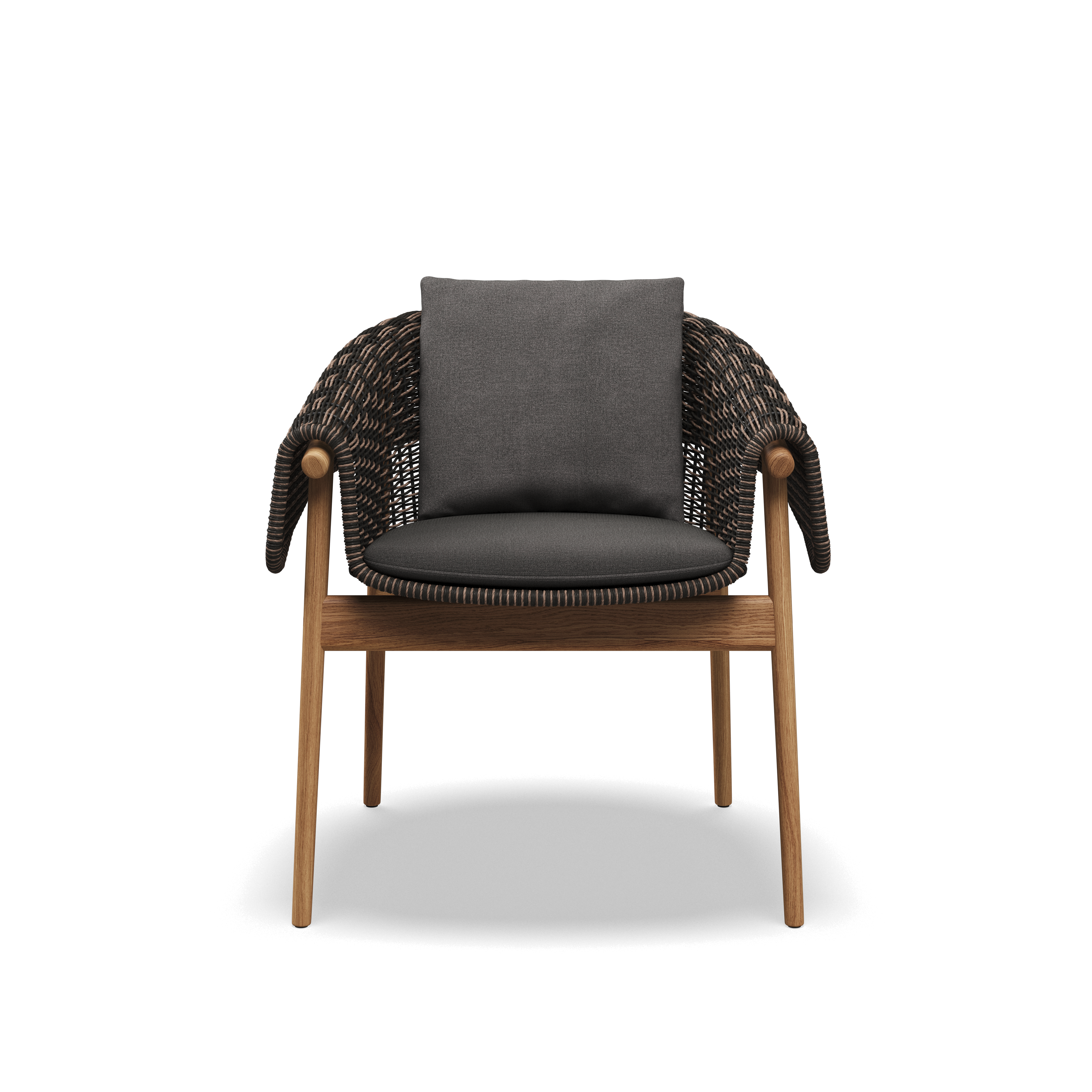 Gloster Wrap Teak Dining Chair with Arms