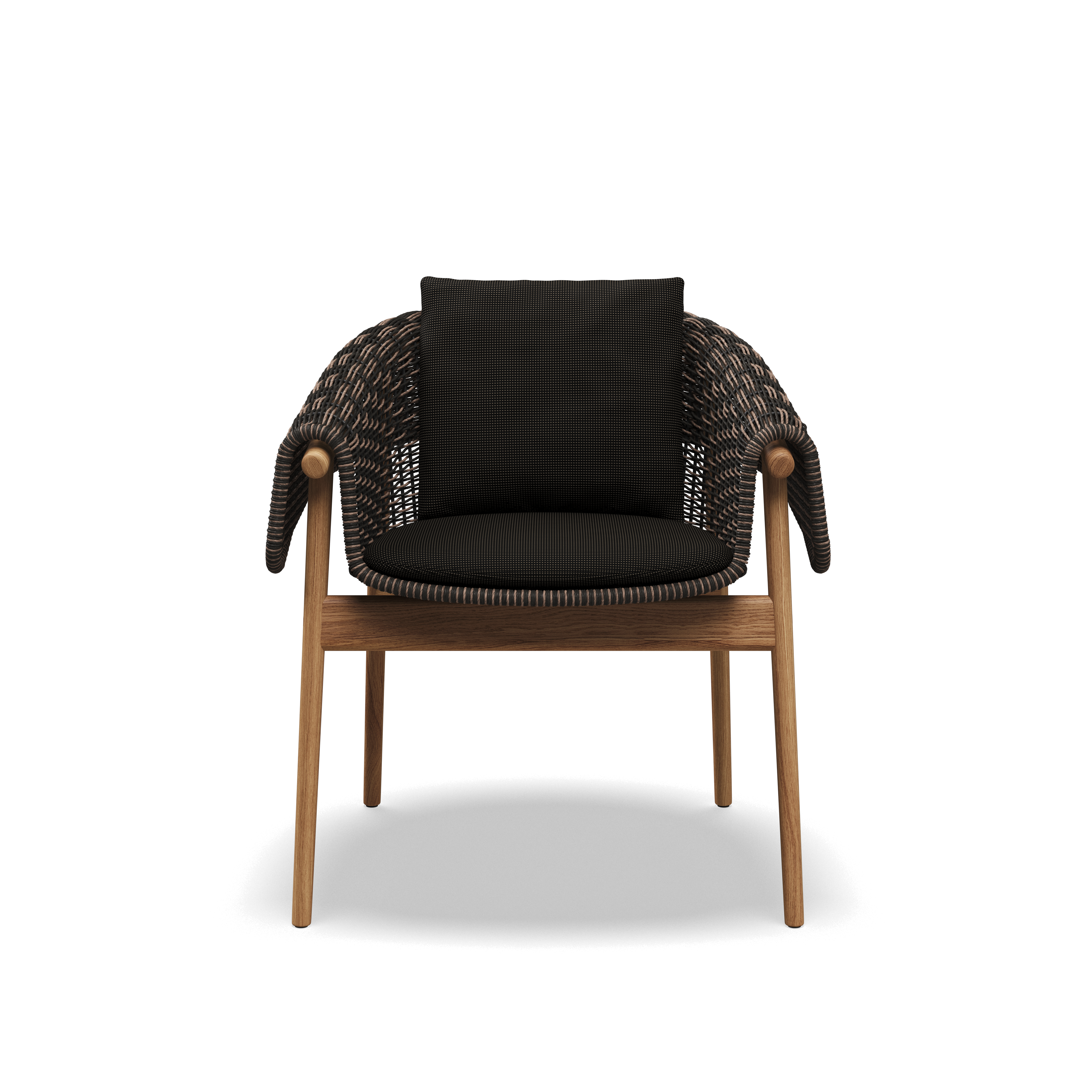 Gloster Wrap Teak Dining Chair with Arms