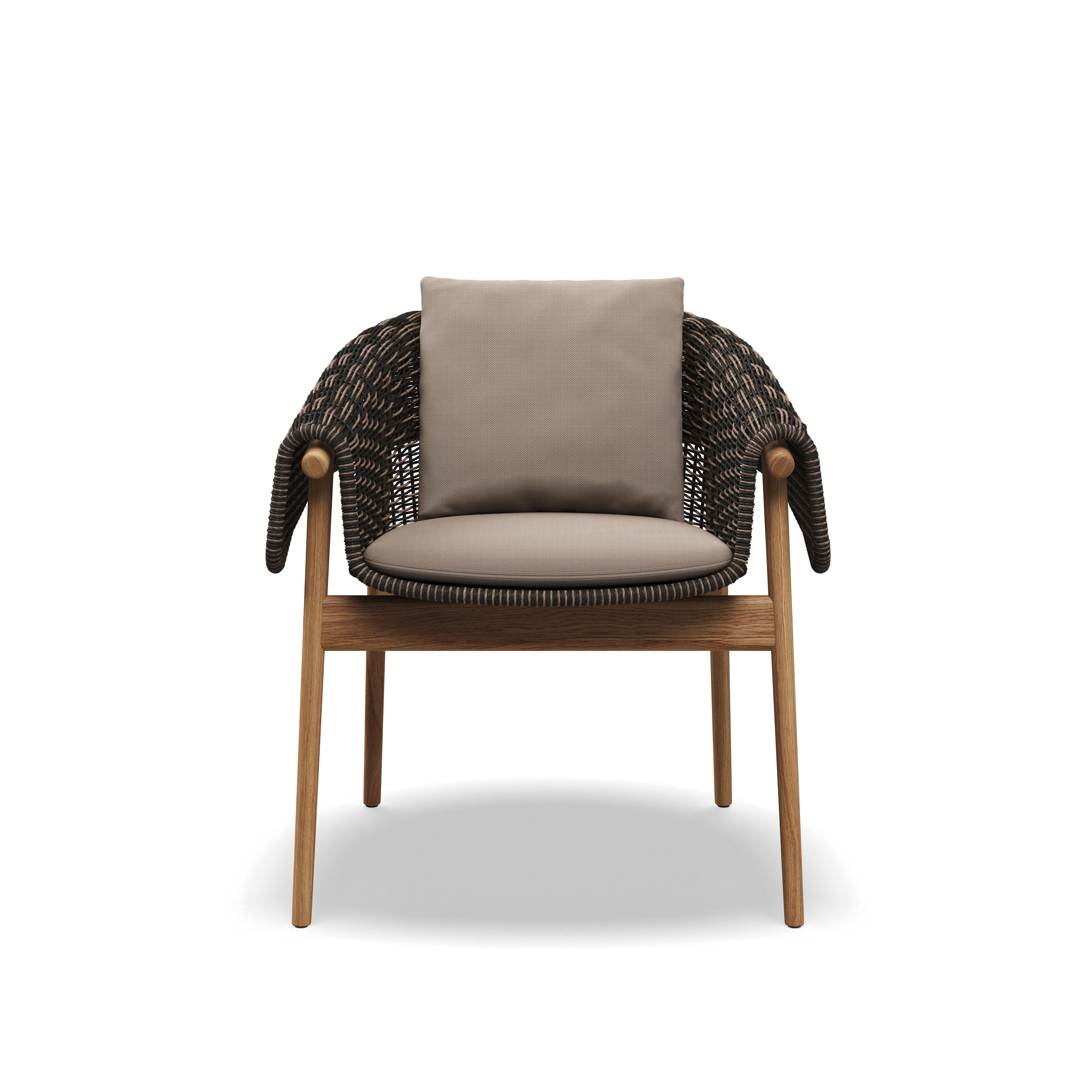 Gloster Wrap Teak Dining Chair with Arms