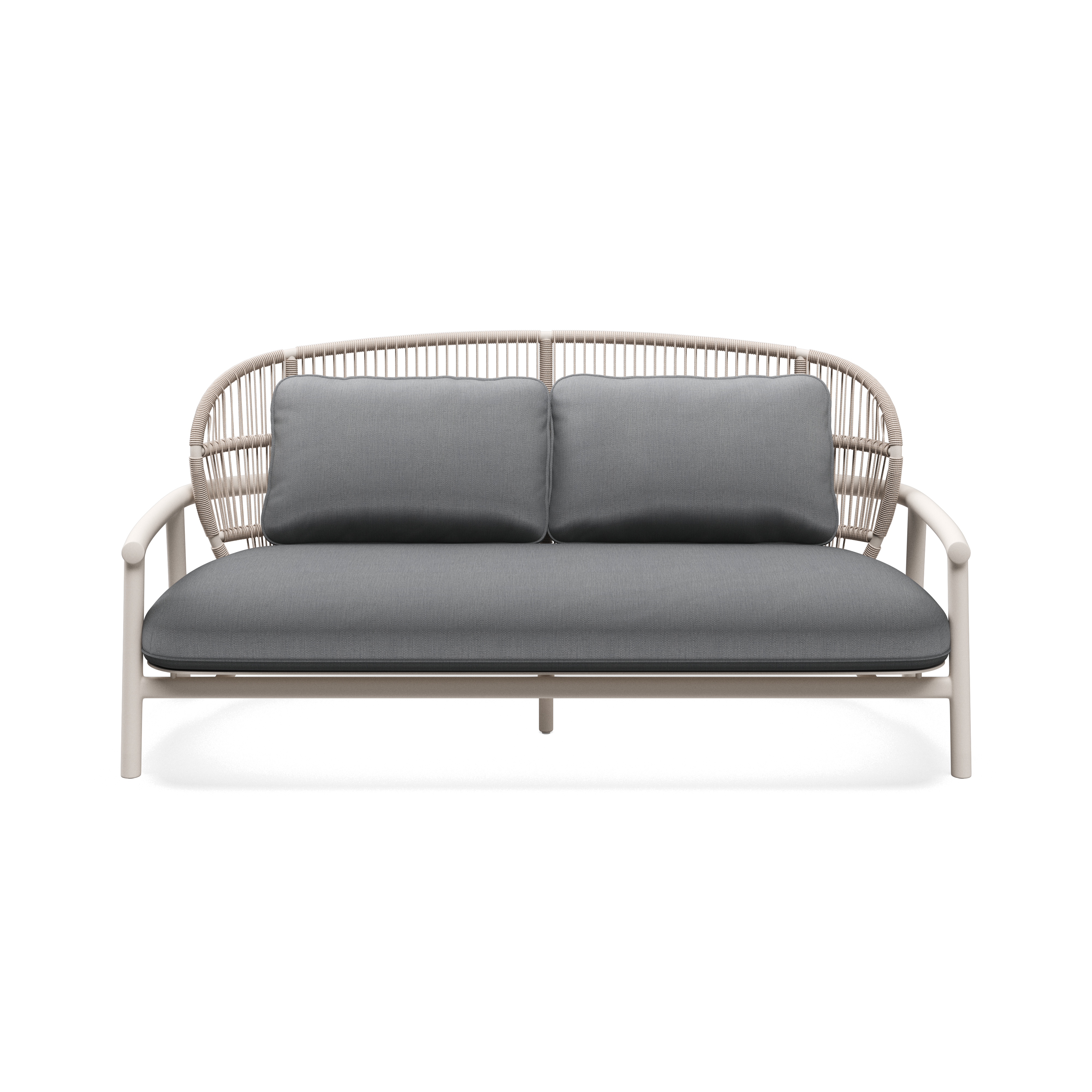 Gloster Fern Aluminium Low Back 2-Seater Sofa