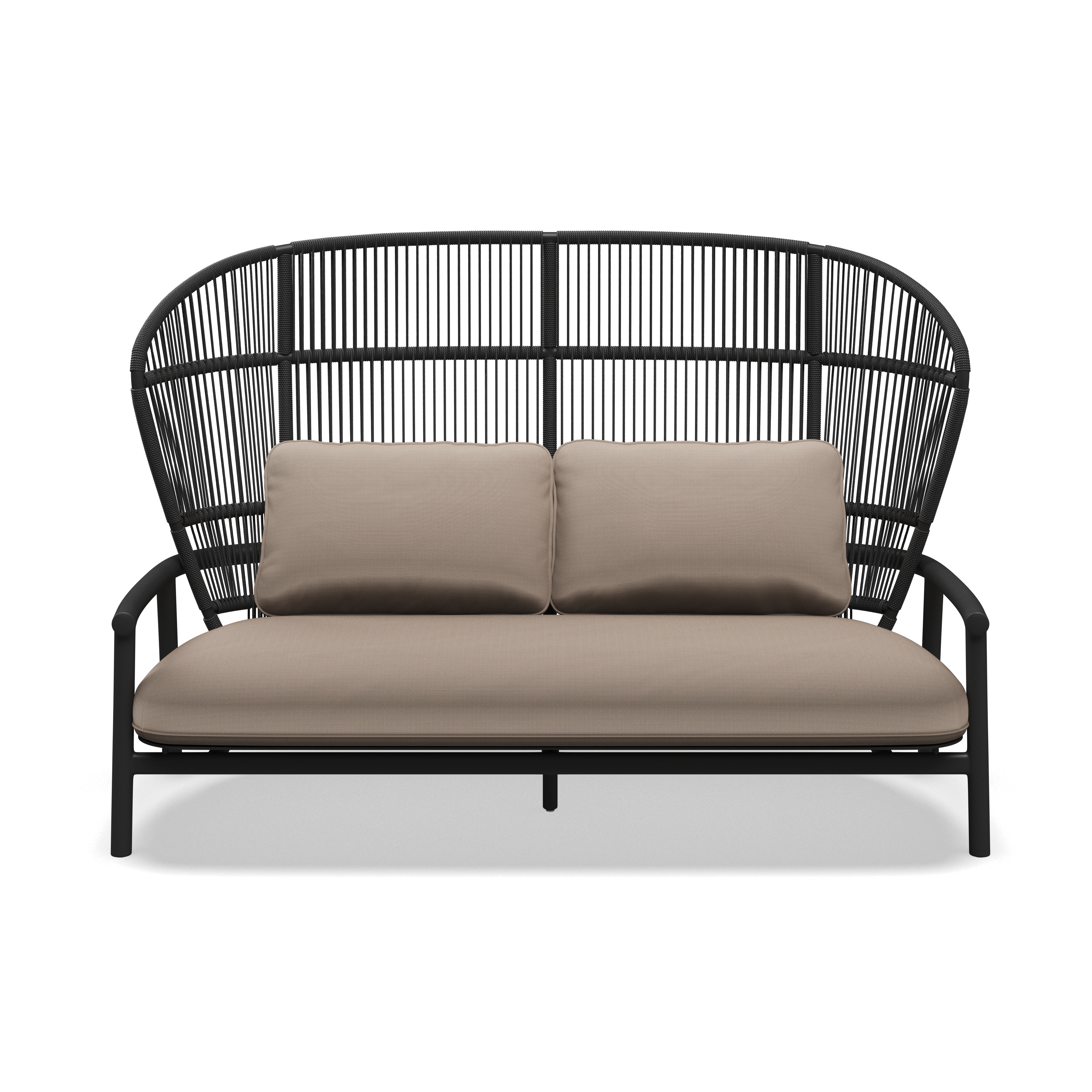 Gloster Fern Aluminium High Back 2-Seater Sofa