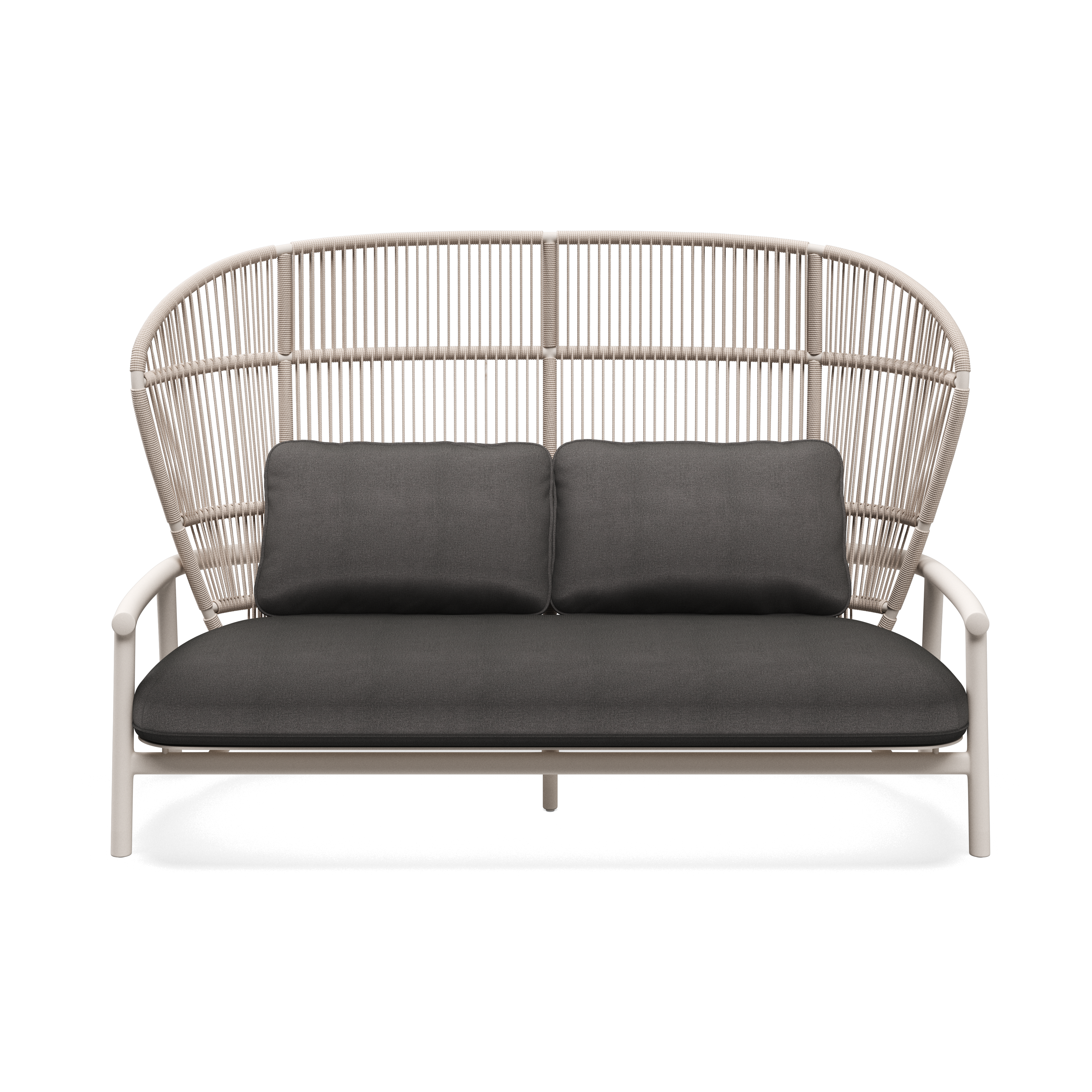 Gloster Fern Aluminium High Back 2-Seater Sofa