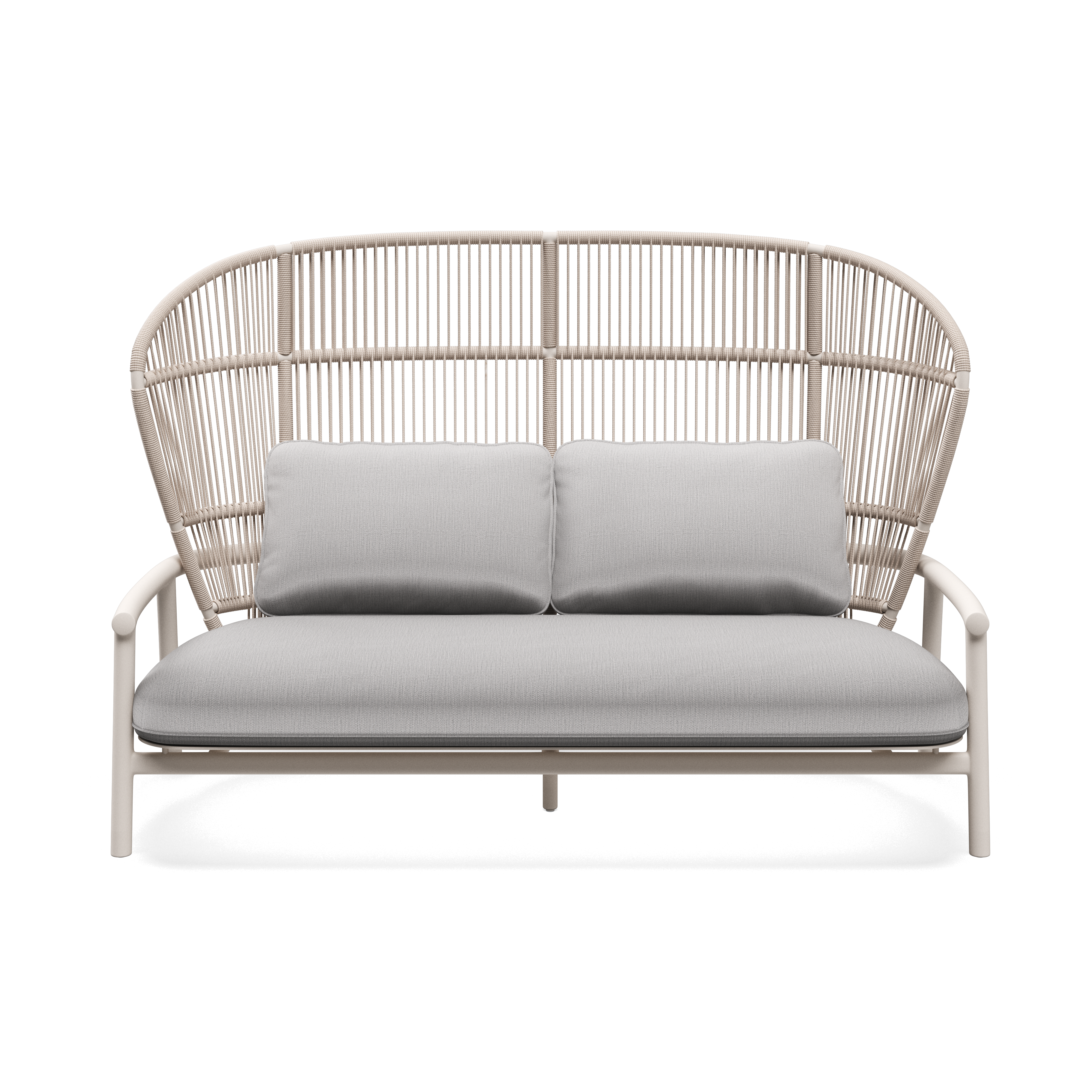 Gloster Fern Aluminium High Back 2-Seater Sofa