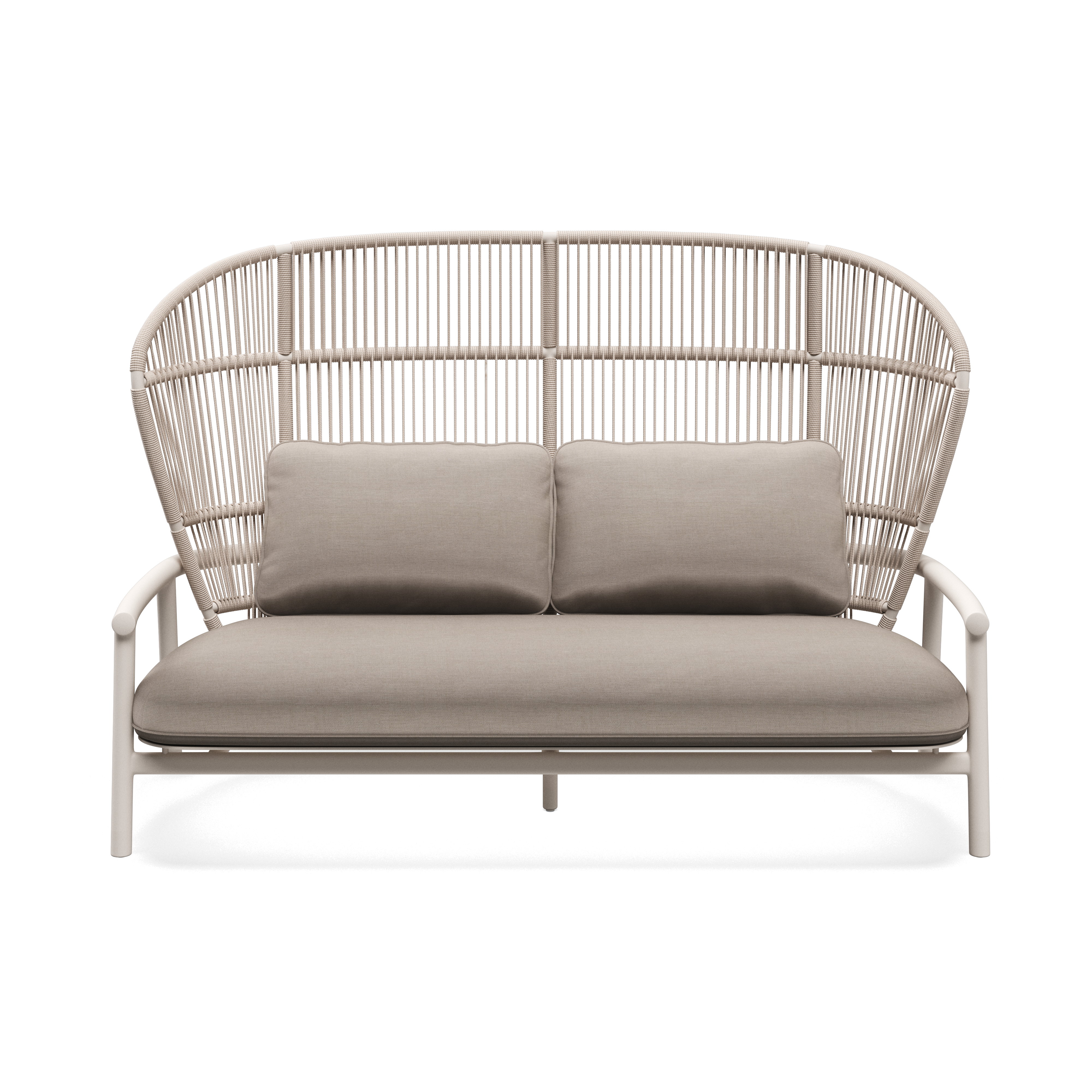 Gloster Fern Aluminium High Back 2-Seater Sofa