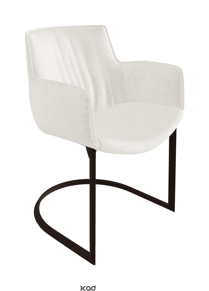 Rhonda Cantilever Dining Armchair_Bronze Embossed_Fabric_B240