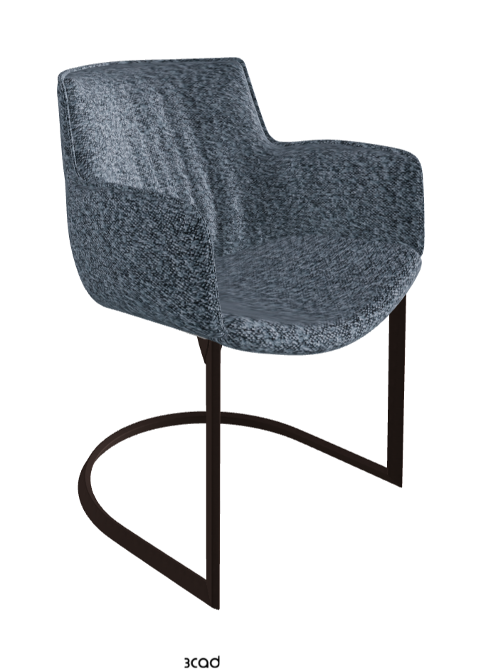 Rhonda Cantilever Dining Armchair_Bronze Embossed_Fabric_B245