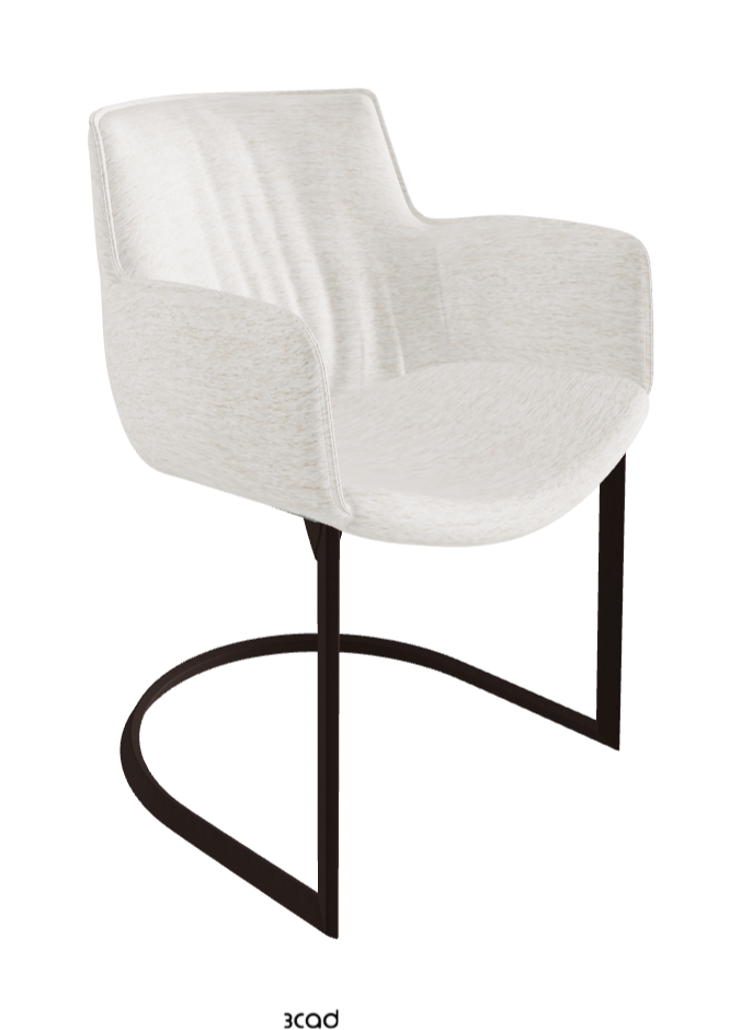 Rhonda Cantilever Dining Armchair_Bronze Embossed_Fabric_B730