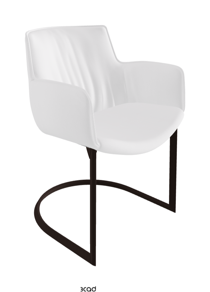 Rhonda Cantilever Dining Armchair_Bronze Embossed_Fabric_B920