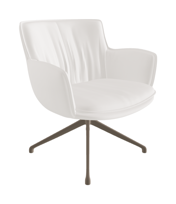 Rhonda Lounge Armchair High_Titanium Embossed_Soft Leather_Oyster