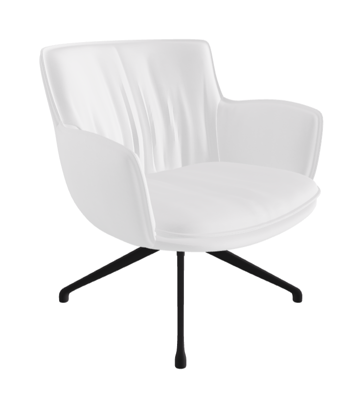 Rhonda Lounge Armchair Low_Black Embossed_Fabric_B920