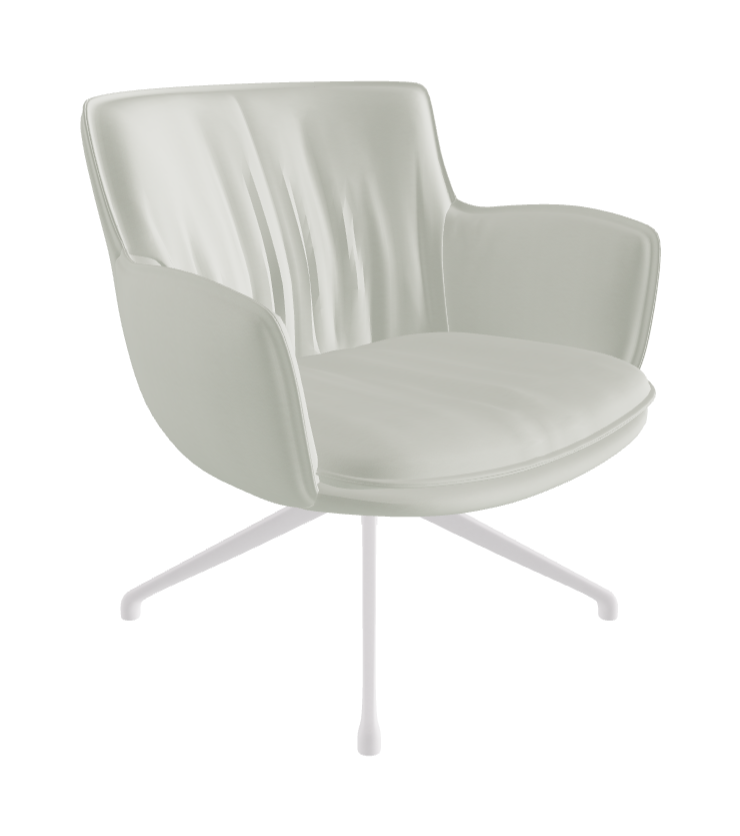 Rhonda Lounge Armchair Low_Pearl Embossed_Soft Leather_Artico