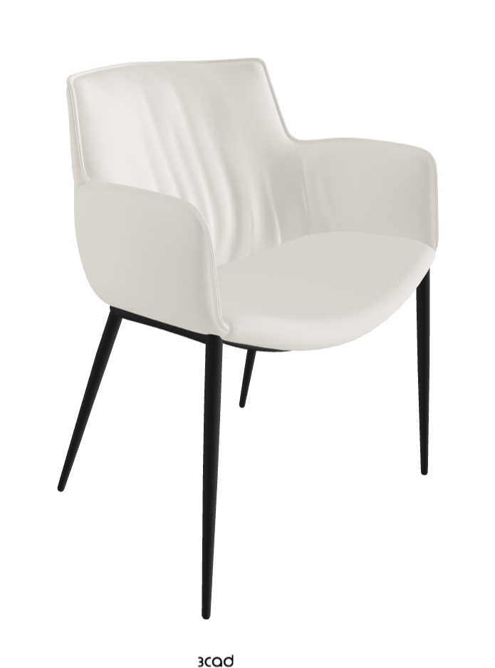 Rhonda Dining Armchair_Black Embossed_Synthetic Leather_Lino