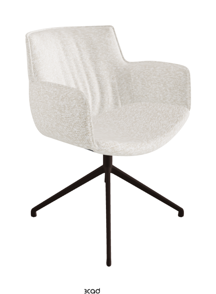 Cattelan Italia Rhonda Turn Swivel Dining Armchair – Fabric