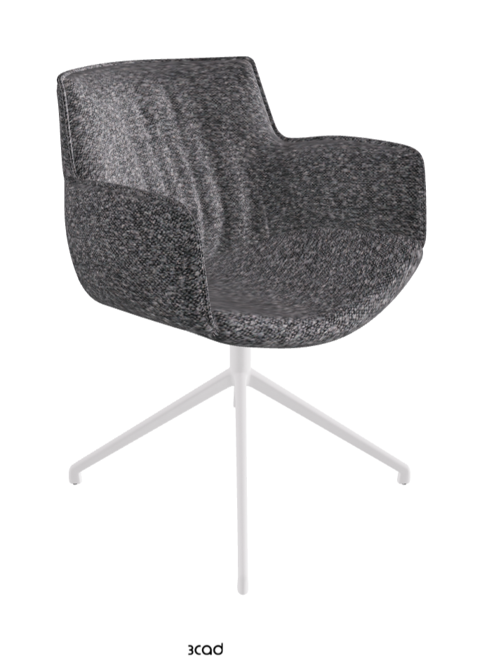 Cattelan Italia Rhonda Turn Swivel Dining Armchair – Fabric