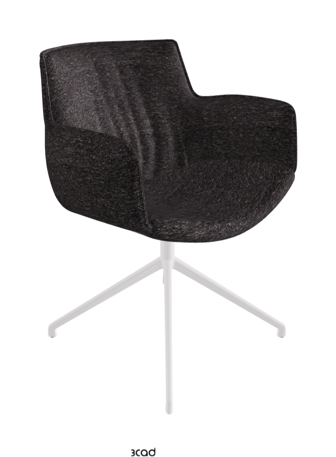 Cattelan Italia Rhonda Turn Swivel Dining Armchair – Fabric