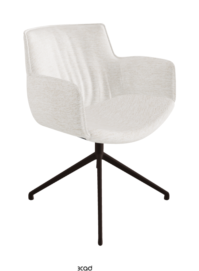Cattelan Italia Rhonda Turn Swivel Dining Armchair – Fabric