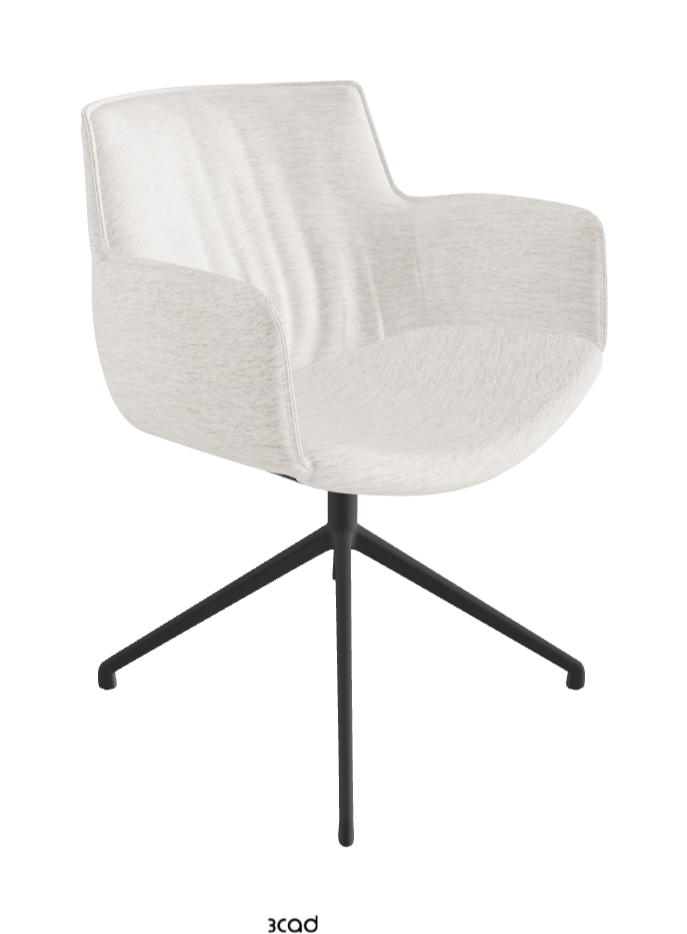 Cattelan Italia Rhonda Turn Swivel Dining Armchair – Fabric