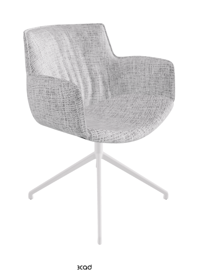 Cattelan Italia Rhonda Turn Swivel Dining Armchair – Fabric