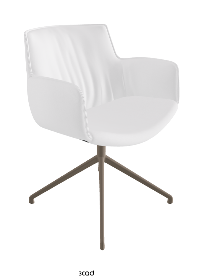 Cattelan Italia Rhonda Turn Swivel Dining Armchair – Fabric