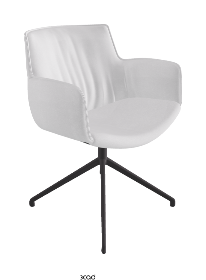 Cattelan Italia Rhonda Turn Swivel Dining Armchair – Fabric