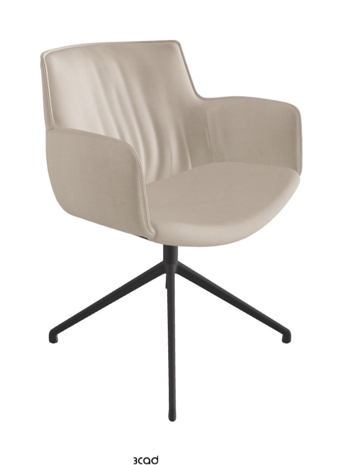 Cattelan Italia Rhonda Turn Swivel Dining Armchair – Fabric