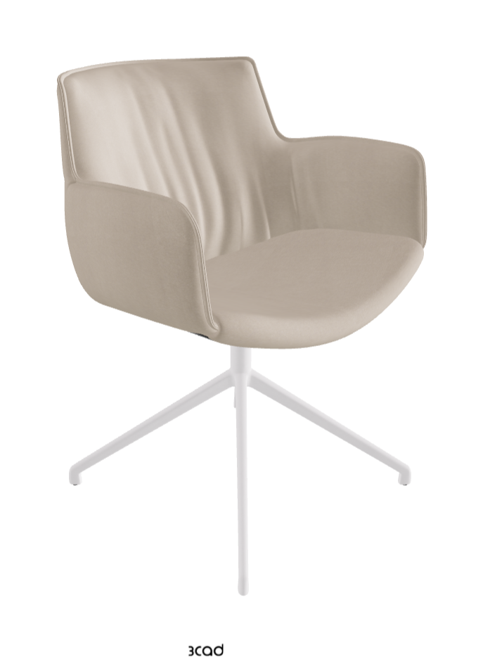 Cattelan Italia Rhonda Turn Swivel Dining Armchair – Fabric