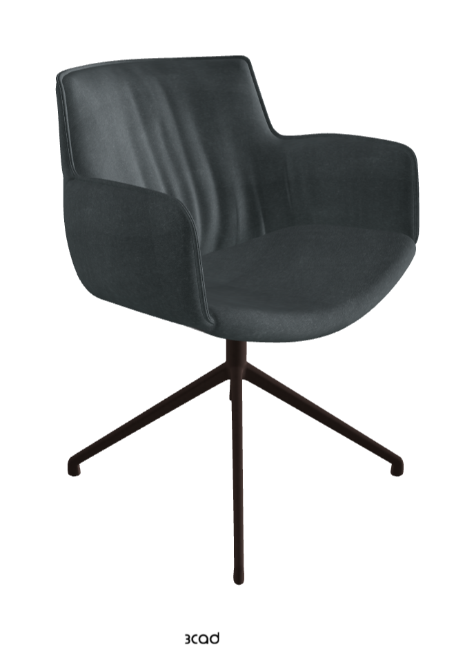 Cattelan Italia Rhonda Turn Swivel Dining Armchair – Fabric