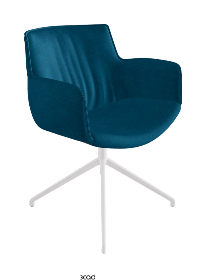 Cattelan Italia Rhonda Turn Swivel Dining Armchair – Fabric