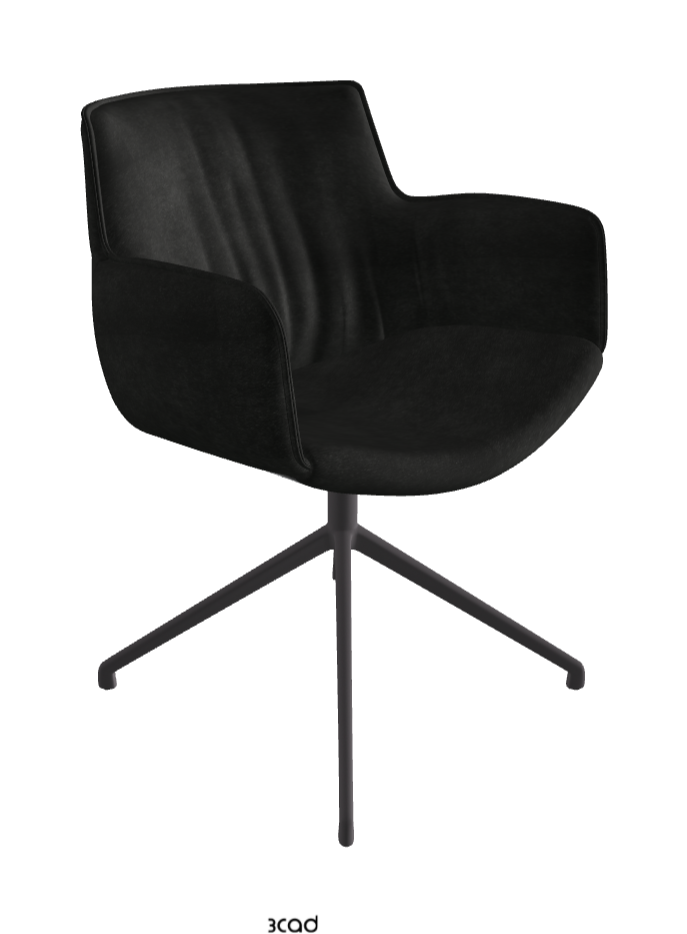 Cattelan Italia Rhonda Turn Swivel Dining Armchair – Fabric