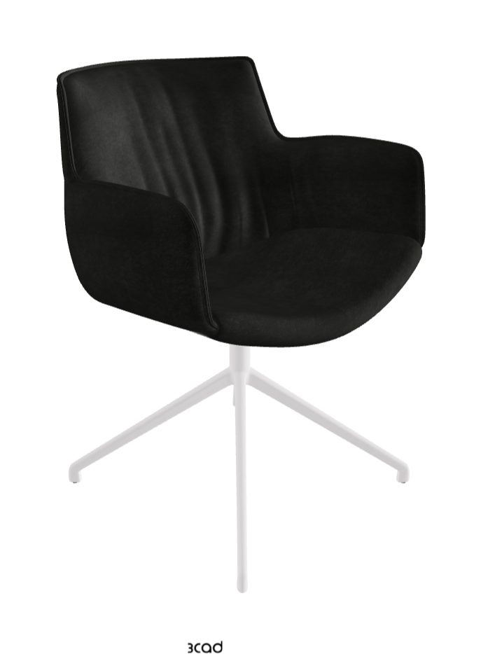 Cattelan Italia Rhonda Turn Swivel Dining Armchair – Fabric