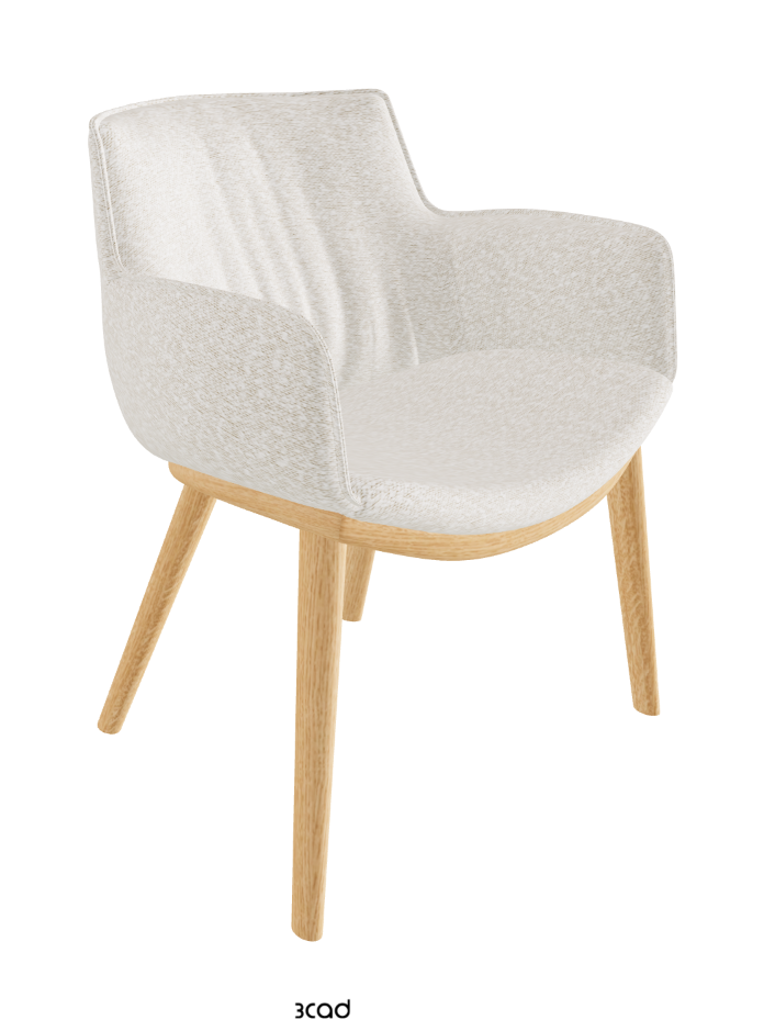 Rhonda Wood Dining Armchair_Natural Ashwood_Fabric_B241