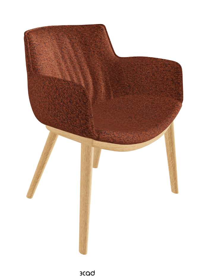 Rhonda Wood Dining Armchair_Natural Ashwood_Fabric_B248