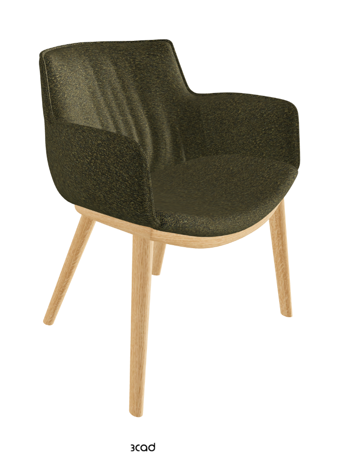 Rhonda Wood Dining Armchair_Natural Ashwood_Fabric_B249