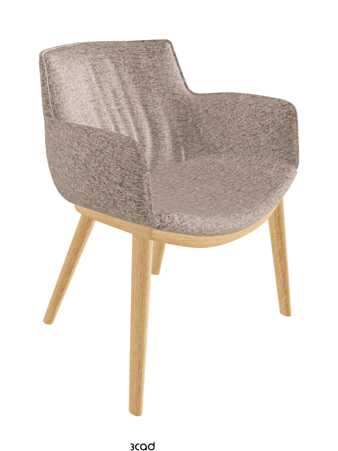 Rhonda Wood Dining Armchair_Natural Ashwood_Fabric_B731