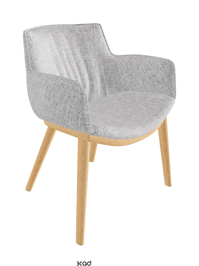 Rhonda Wood Dining Armchair_Natural Ashwood_Fabric_B811