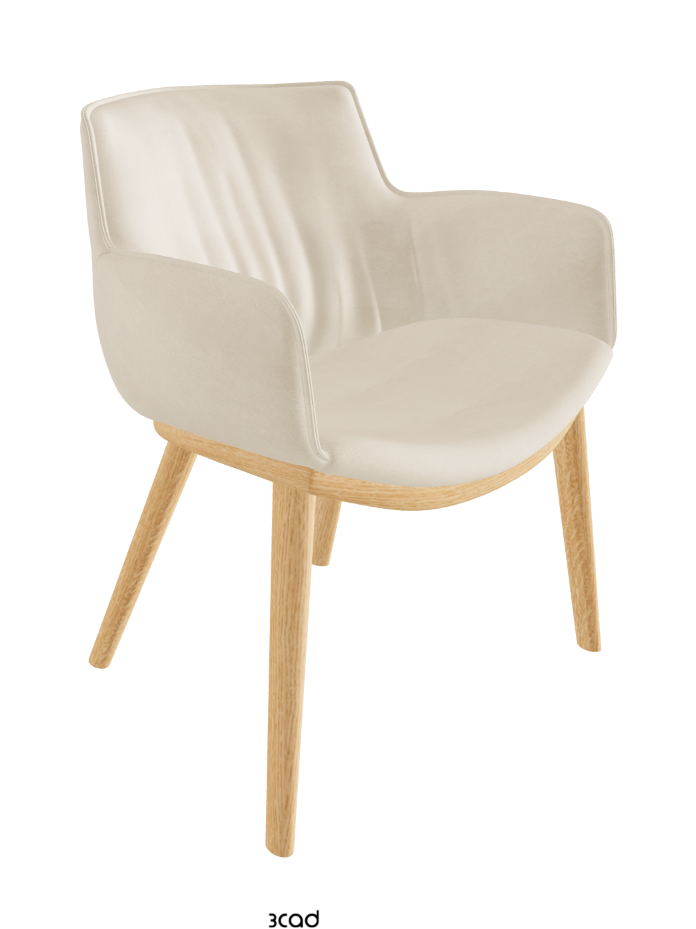 Rhonda Wood Dining Armchair_Natural Ashwood_Fabric_B922