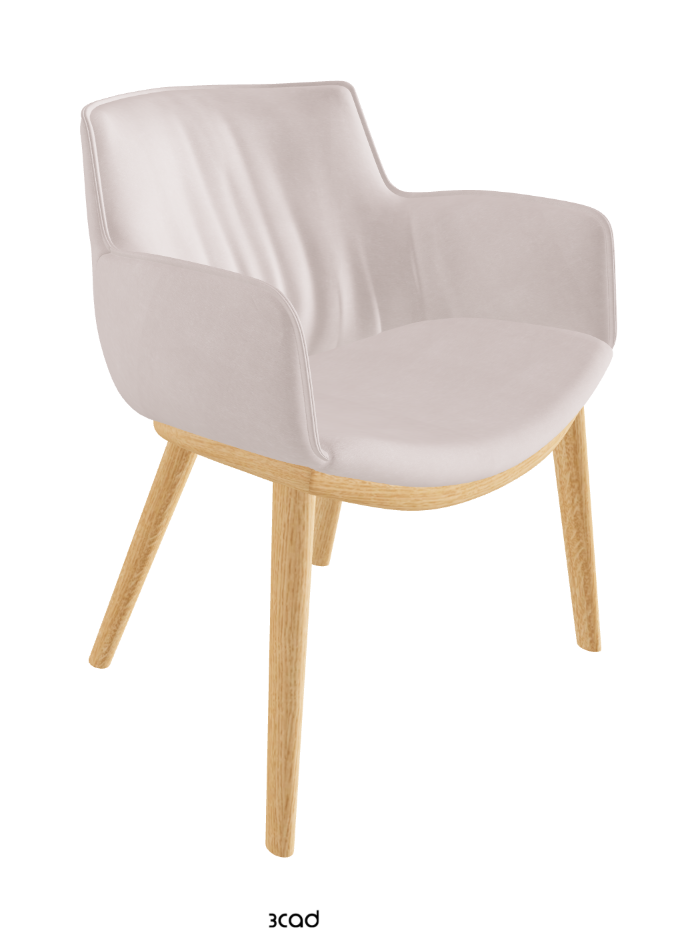 Rhonda Wood Dining Armchair_Natural Ashwood_Fabric_B923