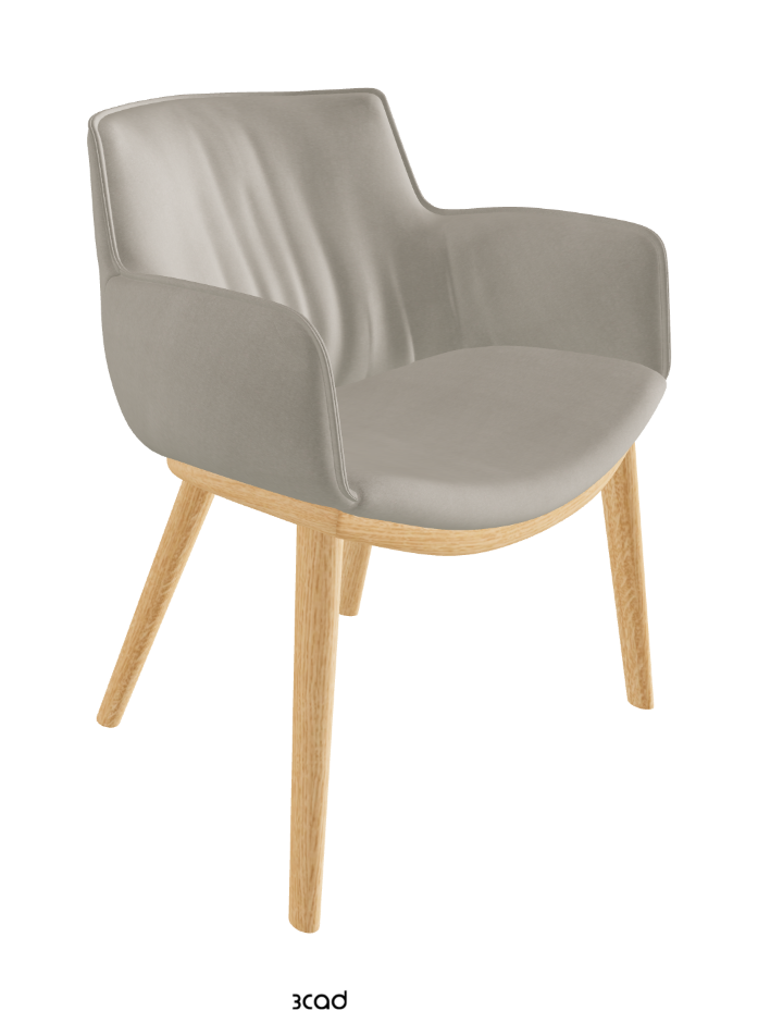 Rhonda Wood Dining Armchair_Natural Ashwood_Fabric_B924
