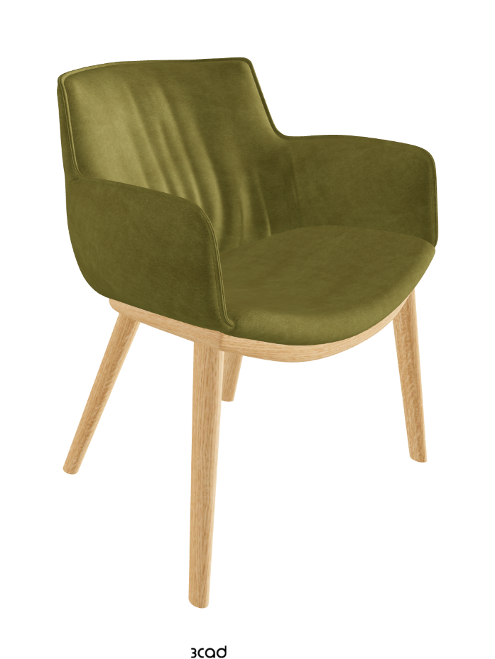 Rhonda Wood Dining Armchair_Natural Ashwood_Fabric_B931