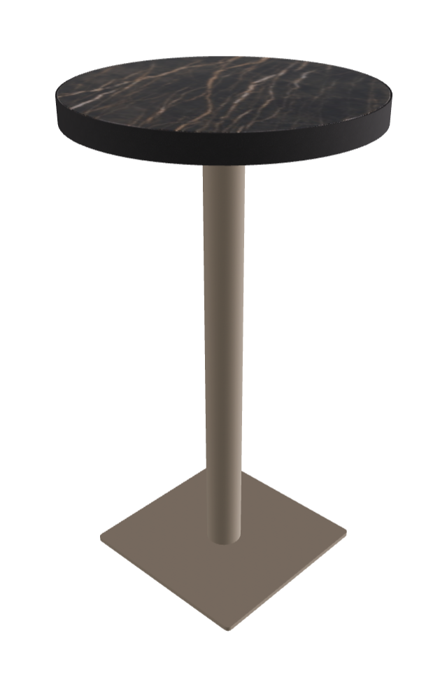 Diameter 60 x Height 105 cm_Glossy Portoro_Titanium Embossed_Black Embossed