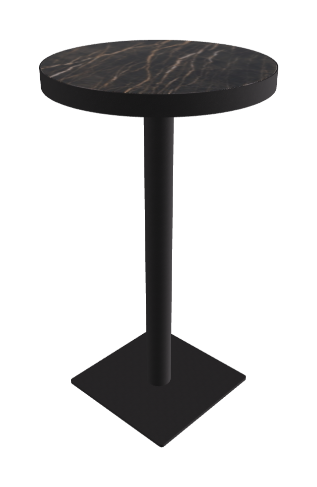 Diameter 60 x Height 105 cm_Glossy Portoro_Black Embossed_Black Embossed