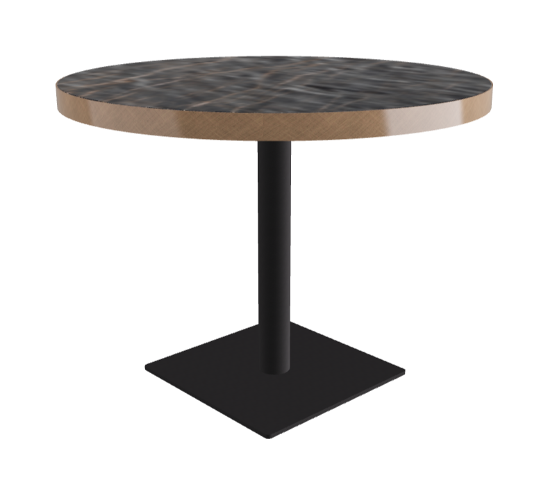 Diameter 99 x Height 75 cm_Matt Portoro_Black Embossed_Brushed Bronze